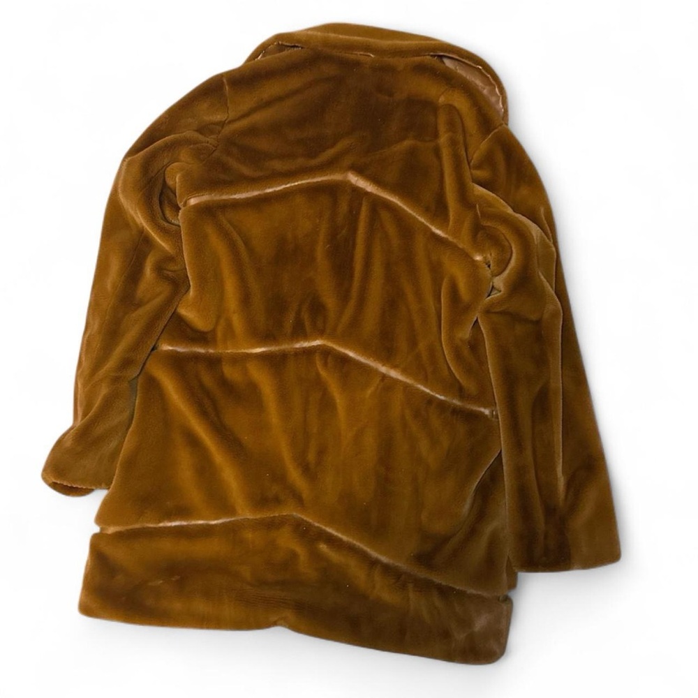 NWT MINKPINK Women's Pumpkin Spice Brown Orange Faux Fur Penny Lane Coat — SMALL - Picture 5 of 7